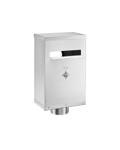 Zink Flachdach -Wasserfangkasten, &oslash;100 eckig mit Zulauf &oslash;110, Dichtung 390x242x150