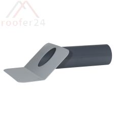Attika-Ablauf 45° rund DN 100 Flansch aus Hart-PVC Rohrlänge ~400 mm