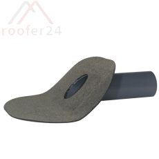 Attika-Ablauf 45° rund DN 70 Flansch aus Elastomer-Bitumen PYE Rohrlänge ~400 mm