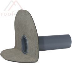 Attika-Ablauf 90° rund DN 50 - Flansch aus PYE – Rohrlänge ~400 mm