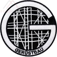 JOB Gerüstbauer Stickaufnäher, schwarz weiß