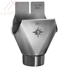 Zink Einhangstutzen oval, 400/120 mit Stern