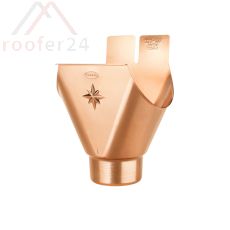 Kupfer Einhangstutzen oval, 400/120 mit Stern