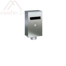 Zink Flachdach-Wasserfangkasten, ø100 eckig, mit Zulauf ø100, Dichtung 390x242x150