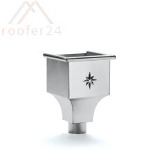 Zink Wasserfangkasten, ø120 eingeschwungen mit Stern 360x250x250