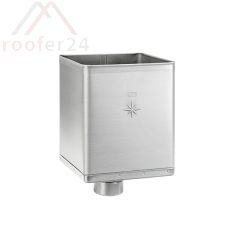 Zink Design-Wasserfangkasten, Ø 100 exzentrisch 333x240x240