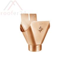 Kupfer Einhangstutzen oval, 500/150 mit Stern