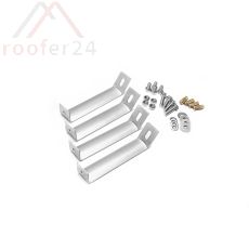 Edelstahl-Befestigungs Set, 6-fach Kaminhaube, Dicke 2,5 mm, Länge 183mm