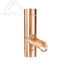 Kupfer Regenwasserklappe, ø120 mit V2A Sieb