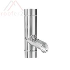 Zink Regenwasserklappe, ø76 mit V2A Sieb