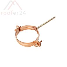 Kupfer Regenstandrohrschelle, ø125 mit Schlagstift 140mm