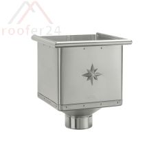 Quartz Zink Wasserfangkasten kubisch, ø100, 288x240x240