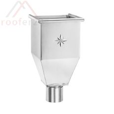 UginoxPatinaK41 Wasserfangkasten, ø120 lang , mit Stern  395x220x220