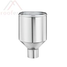 Zink Wasserfangkasten, ø100 Trichterform zylindrisch, ø250, Höhe 313