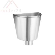 Zink Wasserfangkasten, ø100 wandanliegend - halbrund 290x320x220