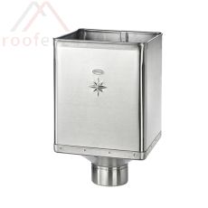 Zink Design-Wasserfangkasten, ø100 mit Stern 336x240x240