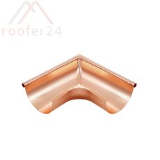 Kupfer Rinnenwinkel, halbrund gezogen Außeneck 400 mit Einsteckschlitz