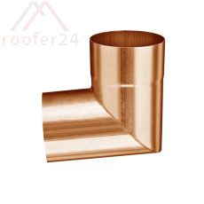 Kupfer Rohrwinkelbogen,  87° ø100