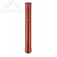 Regenstandrohr mit Reinigungsdeckel 1,0 100mm SX, Oxydrot