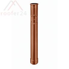 Regenstandrohr mit Reinigungsdeckel 1,0 100mm SX, Ziegelrot