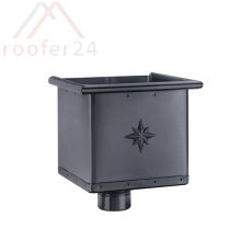 kubischer Wasserfangkasten exzentrisch 120mm, Anthrazit