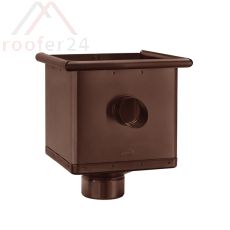 kubischer Wasserfangkasten exzentrisch 120mm mit Überlauf, Testa di Moro