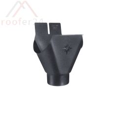 Einhangstutzen 100mmTX, Anthrazit-333