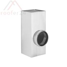 Zink Flachdach-Abzweig kastenförmig, ø75/100x100