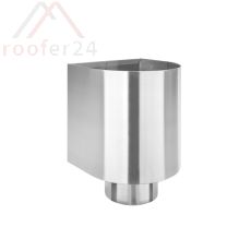 Zink Flachdach-Wasserfangkasten, ø100 halbrund ohne Zulauf 185x180x160 mm