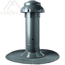 Fleck Flachdachlüfter 125-100 4in1+KWA Hart-PVC mit Flansch Hart-PVC