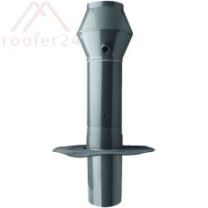 Fleck Flachdachwrasenl.DN150+KWA Hart-PVC mit Flansch Hart-PVC