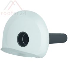 Fleck Flachdachwinkelablauf DN 50 Hart-PVC m.35mm Anstauk.Flansch Hart-PVC