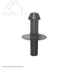 Fleck Flachdachsanitärlüfter DN 70 rund Hart-PVC mit Wetterkappe und Flansch Hart-PVC