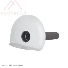 Fleck Flachdachwinkelablauf DN 100 PVC m.35mm Anstauk.Flansch PVC-Folie