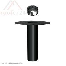 Fleck Flachdachablauf DN 70 komplett Hart-PVC mit Kiesfang und Flansch Hart-PVC