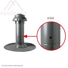 Fleck Flachdachlüfter 125-100 4in1+KWA Bitumen mit Flansch Bitumen-Schweißbahn