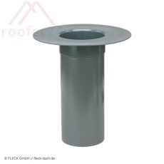 Fleck Flachdachlüfter Unterteil DN 100 rund Hart-PVC mit Flansch Hart-PVC