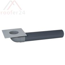 Balkonablauf DN 100 Rohrlänge ~ 600 mm Flansch aus Hart-PVC