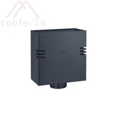 GRÖMO ALUSTAR Design-Flachdach-Wasserfangkasten - SX - Anthrazit Ø120