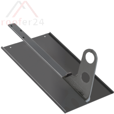 Alu-Doppelrohrhalter mit Edelstahlband