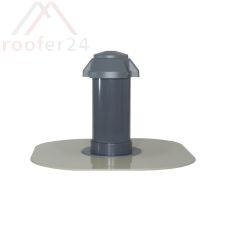 Flachdach-Lüfter DN 250 mit abnehmbarer Wetterkappe Flansch aus PP