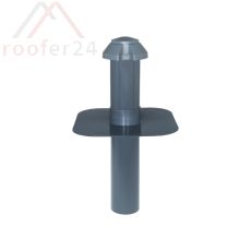 Flachdach-Sanitärlüfter DN 70 - mit abnehmbarer Wetterkappe – Flansch aus Hart-PVC