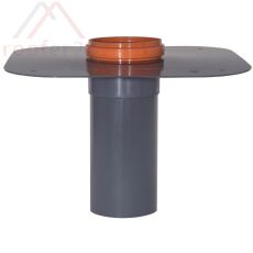 Flachdach-Unterteil DN 150 Flansch aus Hart-PVC mit Lippendichtung Geschweißte Ausführung