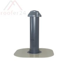 Huppers-VENT Flachdach-Lüfter DN 125 mit Kondenswasserablauf Flansch aus PP