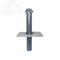 Huppers-VENT Flachdach-Sanitärlüfter DN 50 bis 150 mit Kondenswasserablauf Flansch aus Folie