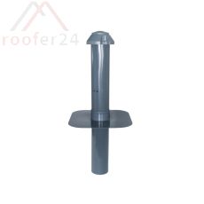 Huppers-VENT Flachdach-Sanitärlüfter DN 150 mit Kondenswasserablauf Flansch aus Hart-PVC