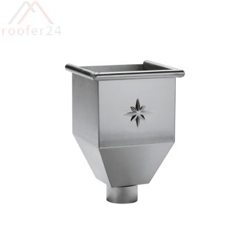 Zink Wasserfangkasten, ø100 quadratisch 370x250x250