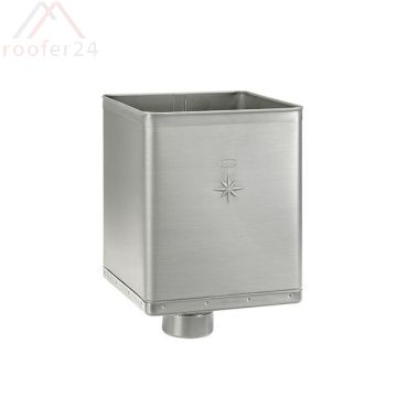 QuartzZink Design-Wasserfangkasten, ø120 exzentrisch 333x240x240