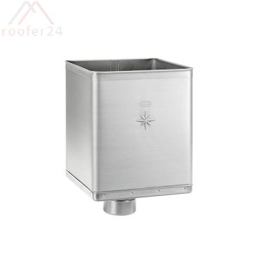 Zink Design-Wasserfangkasten, Ø 120 exzentrisch 333x240x240