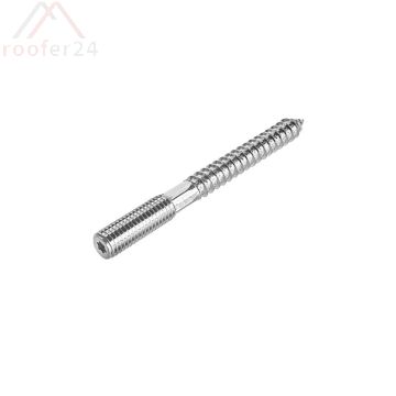 Verzinkte Stockschraube, M 10 x 300 mit Torx-Aufnahme und Schlüsselfläche